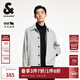 杰克·瓊斯（JACK&JONES）男裝春秋時(shí)尚百搭休閑舒適多色外套翻領(lǐng)直筒毛呢大衣男224427024 G41淺花灰色 L 180