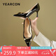 意爾康女單鞋時尚氣質尖頭時裝鞋細跟淺口優(yōu)雅女鞋 49931W 黑色 36 
