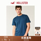 HOLLISTER25夏新款經(jīng)典小海鷗情侶棉質(zhì)基礎T恤男裝女裝KI324-5149 海軍藍 M (180/100A)