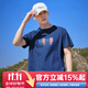 拓路者夏新款純棉短袖t恤男上衣山系印花圓領(lǐng)T恤打底衫寬松時(shí)尚體恤大碼 深藍色 L