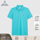 布克兄弟（BrooksBrothers）男士純色兩粒彩羊logo刺繡polo衫-BB100195867N1