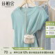 絲柏舍簡(jiǎn)約針織衫2025夏季新款女裝時(shí)圓領(lǐng)套頭優(yōu)雅螺紋上衣S52X4177Z