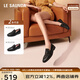 萊爾斯丹2025春季新款復古小香風(fēng)樂(lè )福女單鞋英倫小皮鞋19002 黑色  BKL 38
