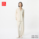 優(yōu)衣庫女裝AIRism棉混紡睡衣/長(cháng)袖家居起居服套裝473794 473794/01乳白色 L /165/95
