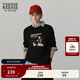 Teenie Weenie小熊女裝時(shí)尚簡(jiǎn)約秋季通勤長(cháng)袖T恤休閑寬松打底衫女 黑色 M (165)