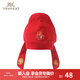 英氏（YEEHOO）嬰兒帽子新生兒狀元帽防風(fēng)純棉金寶帽 賽車(chē)紅36CM