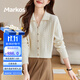 Markos國際品牌新款白色羊毛開(kāi)衫毛衣女外套內搭短款小個(gè)子針織上衣春秋 白色 M