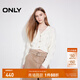 ONLY2025秋季新款簡約舒適短款V領(lǐng)開衫長袖針織衫女|12513B019 A06 太古白色 S
