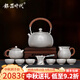 銀器時(shí)代足銀999銀茶具套裝純手工西施壺錘紋燒水壺泡茶壺品茗杯足銀送禮 大西施1620克 11件