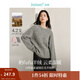 茵曼（INMAN）2025秋冬女裝新款法式手工拉毛時(shí)尚釘珠羊毛衫圓領(lǐng)寬松百搭毛衣 灰色 M