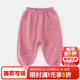嘟嘟家兒童褲子秋冬款寶寶冬裝保暖長(cháng)褲奧粒絨運動(dòng)褲女童加絨褲男童衛褲 灰粉色 90