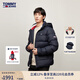 TOMMY JEANS【潮流面包服】秋冬男女復(fù)古美式保暖連帽羽絨服外套03222 藏青色DW5 S （推薦：120-140斤）