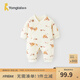 童泰（TONGTAI）嬰兒連體衣秋冬季純棉寶寶夾棉衣服兒童家居服內(nèi)衣哈衣爬服 橘色 80cm