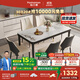 帕沙曼巖板餐桌現代簡(jiǎn)約小戶(hù)型家用2025新款客廳黑色長(cháng)方形飯桌子6073Y 1.3米雪月云紗餐桌 +4張餐椅(6106Y) 設計師新款