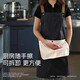 辛叢文藝北歐風(fēng)圍裙 廚房家用可拆卸 高顏值防水防油污做飯工作罩衣 咖色【可拆卸毛巾 擦手+口袋收納】