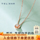 謝瑞麟18k玫瑰金鉆石項(xiàng)鏈女款氣質(zhì)彩金鎖骨鏈套鏈BB408 定價(jià)類(1顆鉆石，共約5分)