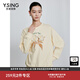 衣香麗影字母印花圓領(lǐng)衛(wèi)衣女春秋季休閑個性上衣 米色 L