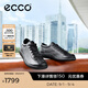 愛步（ECCO）板鞋女 時尚潮流百搭簡約輕盈系帶牛皮休閑鞋 柔酷220263 HL 黑色22026301001 39