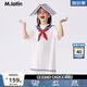 馬·拉?。∕.Latin）/【商場(chǎng)同款】童裝兒童連衣裙夏新款女大童印花裙子 半漂白 130cm