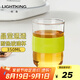 明尊（LIGHTKING）玻璃杯水杯高硼硅耐熱玻璃水杯辦公室泡茶杯咖啡杯牛奶杯家用茶具 350ml 【CP'25】