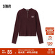 森馬（Semir）毛衣女冬季短款半開(kāi)襟刺繡修身套頭衫女生風(fēng)顯瘦上衣107724107001