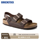 BIRKENSTOCK勃肯德國進(jìn)口男女款牛皮革涂油軟木Milano系踝涼鞋 棕色常規版0034871 43