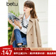 百圖betu女裝春季新款風(fēng)衣氣質(zhì)英倫風(fēng)外套遮肉顯瘦風(fēng)衣女2301T45 卡其色 S