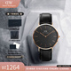 丹尼爾惠靈頓（DanielWellington）dw手表男 簡(jiǎn)約時(shí)尚歐美腕表男士石英手表 七夕情人節禮物送男友 36MM 金色邊黑盤(pán)DW00100139