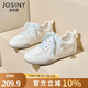 卓詩尼德訓(xùn)鞋女2025秋季新款內(nèi)增高學(xué)院風(fēng)輕便小白鞋透氣女鞋休閑運動鞋 米/藍(lán) 36