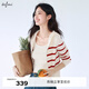 伊芙麗（eifini）伊芙麗戴帽修身親膚棉雙開拉鏈針織開衫女2025春季新款毛衣外套 米色 S 80-105斤