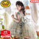 G.DUCKKIDS女童夏季洛麗塔花仙子裙子寶寶公主裙超萌網(wǎng)紗裙生日禮服蓬蓬裙潮 裙子+拖尾可當頭飾 100 尺碼2~3歲【 90-100cm】