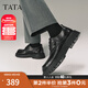 他她（TATA）商務(wù)休閑皮鞋男士增高結婚新郎鞋德比鞋2025春新TFX01AM5 黑色 41