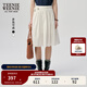 Teenie Weenie小熊女裝2025夏季新款大擺半身裙度假風(fēng)法式蓬蓬短裙 白色 S