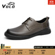 VOLO犀牛男鞋休閑皮鞋男士商務(wù)正裝鞋手工低幫德比鞋鏤空透氣涼皮鞋子 灰色 【四季款】 41