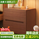 左度實(shí)木床頭柜子家用臥室床頭置物架2025新款矮柜現代簡(jiǎn)約小型床邊柜 【實(shí)木生態(tài)板】雙抽胡桃色40cm
