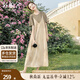 絲柏舍短袖中長(cháng)裙2025夏裝新款女裝假兩件學(xué)院風(fēng)拼接連衣裙