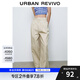UR2025夏季新款女裝輕通勤氣質(zhì)百搭棉質(zhì)蘿卜褲UYY650049 卡其 S