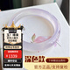 京鑒瑪瑙手鐲女款冰飄紫冰種玉鐲子高冰透淡紫色玉髓非翡翠送人禮物 淡紫色【深色款】51-52圈口