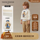Teenie Weenie Kids小熊童裝25新款秋冬男女寶寶圓領(lǐng)印花加絨衛(wèi)衣 象牙白 110 cm