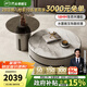 芝華仕（CHEERS）大理石茶幾客廳輕奢高級(jí)感2025新款小戶型國(guó)家補(bǔ)貼芝華士CJ109 灰棕色-大茶幾-90cm+大角幾-60cm 優(yōu)先發(fā)貨（詳詢客服）