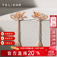謝瑞麟（TSL）18K金鉆石耳墜女浪漫契約系列彩金蝴蝶結耳飾64807 鉆石共22顆，約6分