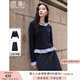 香影法式輕熟風(fēng)套裝女2025春秋新款藏青毛衣針織開(kāi)衫半身裙兩件套 藏青 S