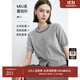 迪賽尼斯（DESIGNICE）2024夏季新款法式小香風(fēng)開(kāi)衫圓領(lǐng)短袖灰色薄款毛針織衫女 灰色 M
