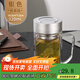 富光雙層高硼硅玻璃水杯子帶蓋茶杯辦公杯帶把手大容量茶杯送中秋禮物 本色320ml健牌