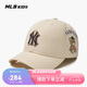 MLB男女棒球帽子成人兒童硬頂刺繡皺眉熊25新款7ACPC054N-50CRD-F2
