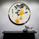 葫蘆刺繡掛畫(huà)五福臨門(mén)新中式圓形玄關(guān)裝飾畫(huà)餐廳客廳走廊蘇繡實(shí)木 《五福臨門(mén)》精品蘇繡畫(huà) 直徑80cm 高端實(shí)木立體框