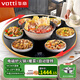 華帝（VATTI） 飯菜保溫板加熱菜板保溫板方形可旋轉圓形暖菜寶保溫餐桌熱菜器暖菜板加熱板 黑色電磁爐火鍋款(自動(dòng)旋轉) 90CM