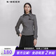 sdeer圣迪奧春季女裝時(shí)尚百搭直筒型長(zhǎng)袖通勤女經(jīng)典雙排扣工裝腰帶短款風(fēng)衣女S20182208 德國(guó)灰/87 M/165