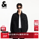 杰克·瓊斯（JACK&JONES）男裝夾克時(shí)尚百搭潮酷出街簡(jiǎn)約寬松翻領(lǐng)牛仔外套上衣225357006 A15黑色牛仔 常規 M （175）