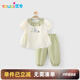 優(yōu)奇女童套裝春夏款兒童t袖可愛(ài)洋氣衣服上衣長(zhǎng)褲寶寶兩件套分體套裝